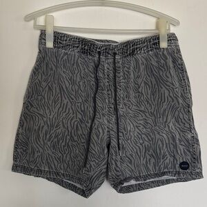 RVCA Men's Zebra Patterned Swim Shorts